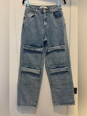 Highway Jeans Women's Light Blue Relaxed Cargo Pants. Size 5.